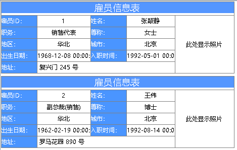 数据库中的图片字段怎么在报表中呈现