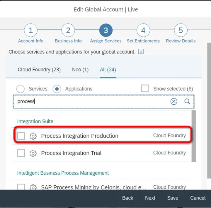 怎么给SAP云平台购买的账号分配Process Integration服务