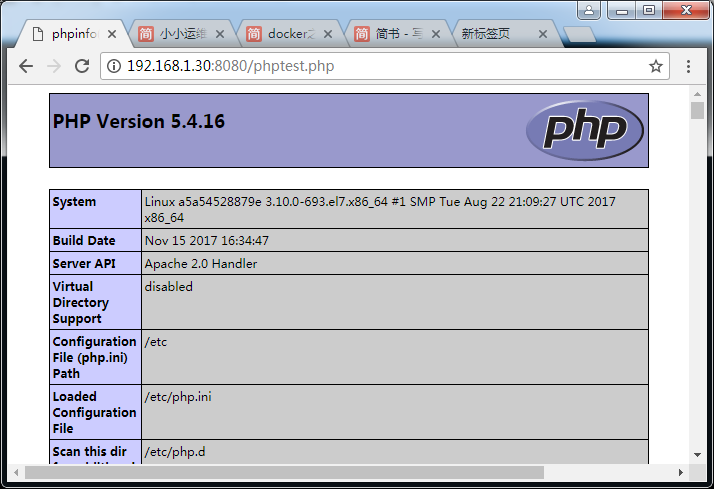 Docker容器里部署Apache+PHP+MariaDB+phpMyAdmin的步骤