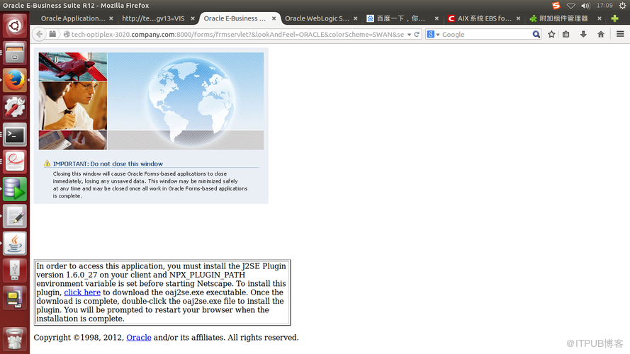 Ubuntu14.04中用火狐打开Oracle EBS的表单抛出FRM-92101的异常怎么办