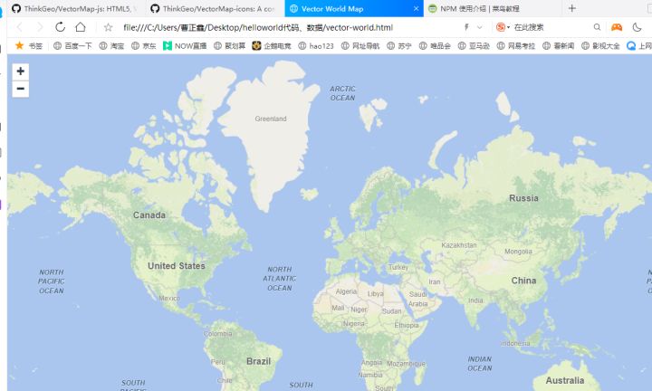 VectorMap.js 矢量化地图库 – 快速入门