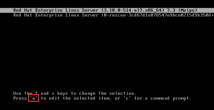 破解 RHEL7.3 的 root 密码