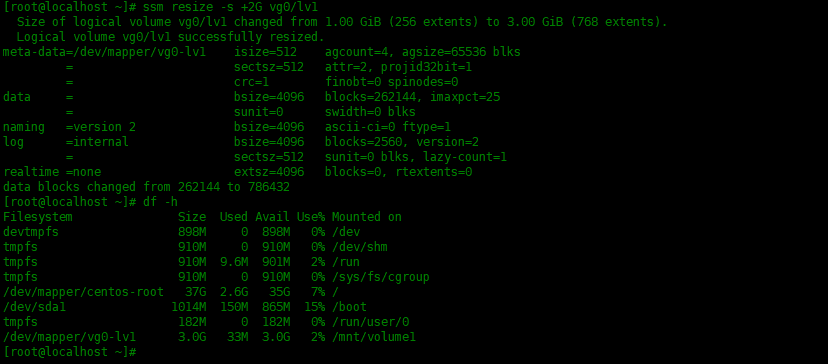 Centos7如何使用SSM管理LVM卷