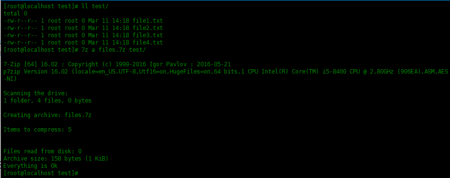 Centos7中使用7zip压缩工具