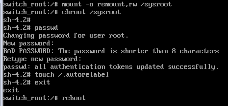 linux系统root密码忘记如何解决