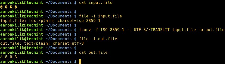 Linux 下如何将使用各种字符编码的文件转化为UTF-8编码