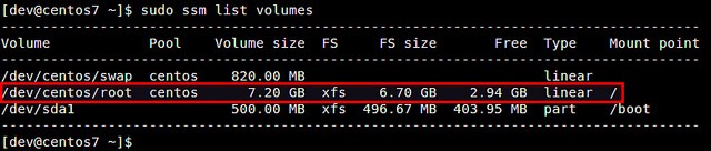 如何在CentOS/RHEL 7上借助ssm管理LVM卷？