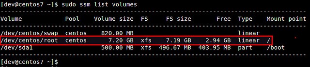 如何在CentOS/RHEL 7上借助ssm管理LVM卷？