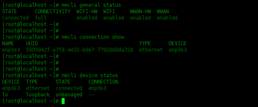 如何在CentOS 7中使用nmcli工具管理网络