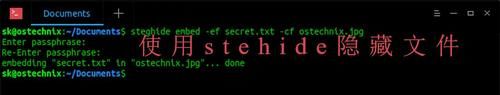 Linux中怎么将文件隐藏到图像中