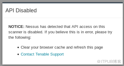 Nessus提示API Disabled错误怎么办