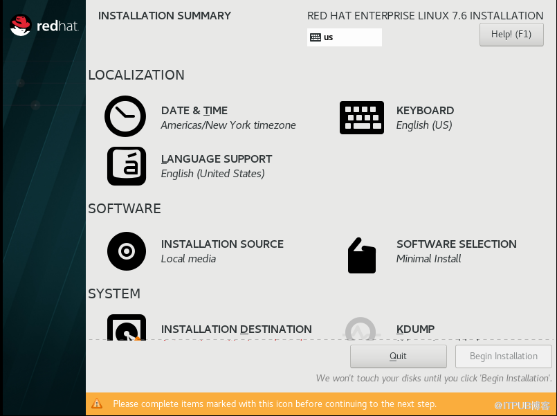 如何进行Linux中RedHat 7.6 安装