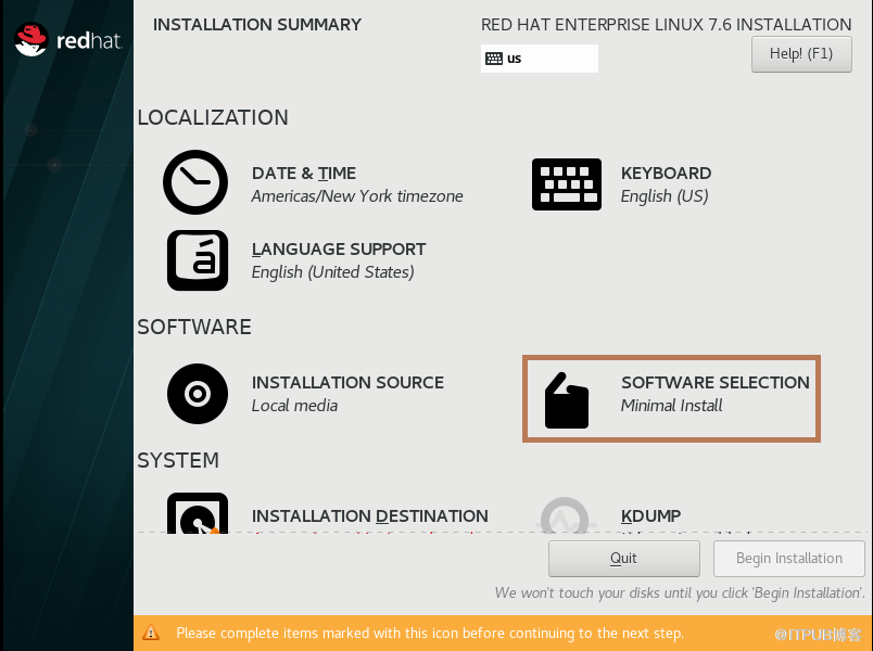 如何进行Linux中RedHat 7.6 安装