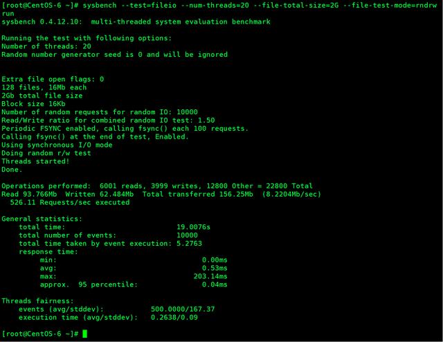 mysql中sysbench0.4.12數(shù)據(jù)庫性能測試