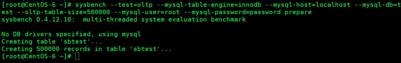 mysql中sysbench0.4.12数据库性能测试