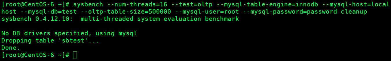mysql中sysbench0.4.12数据库性能测试