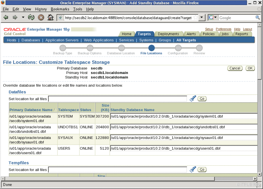 【DataGuard】使用Grid Control快速部署Oracle物理Data Guard