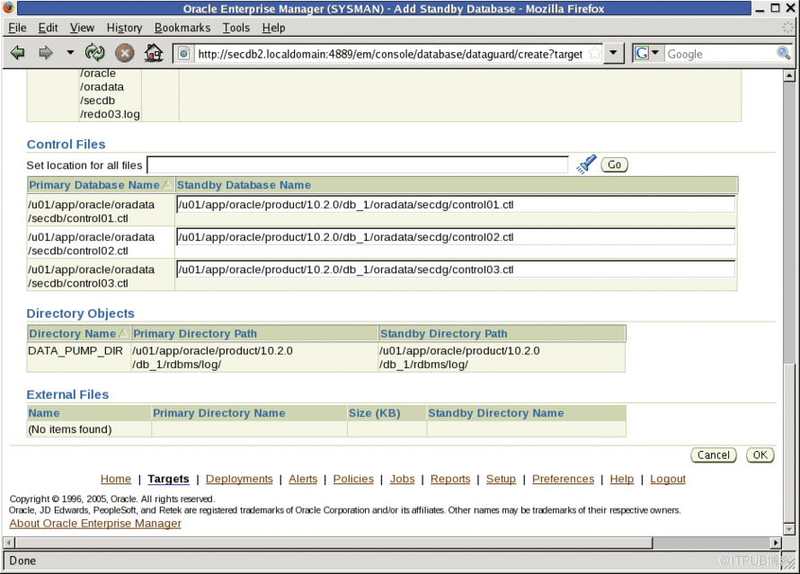 【DataGuard】使用Grid Control快速部署Oracle物理Data Guard