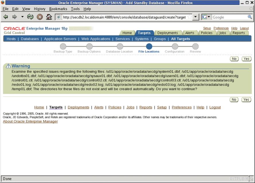 【DataGuard】使用Grid Control快速部署Oracle物理Data Guard