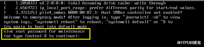 centos7-give-root-password-for-maintenance