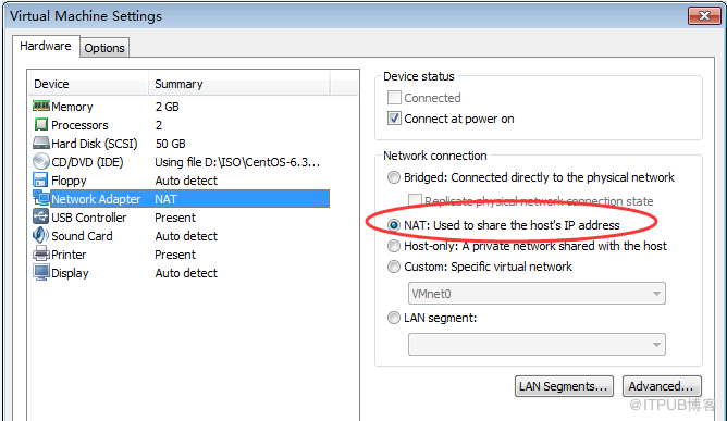 VMWare VMNet 8的配置使用以及如何连接外网