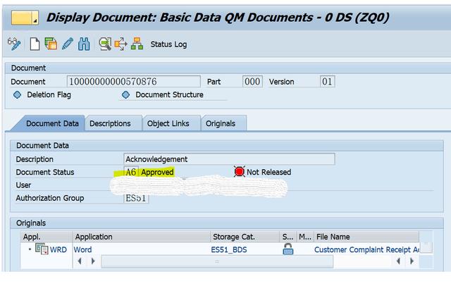 SAP QM 如何在SAP系統(tǒng)里審批掛在Quality Notification里的document？