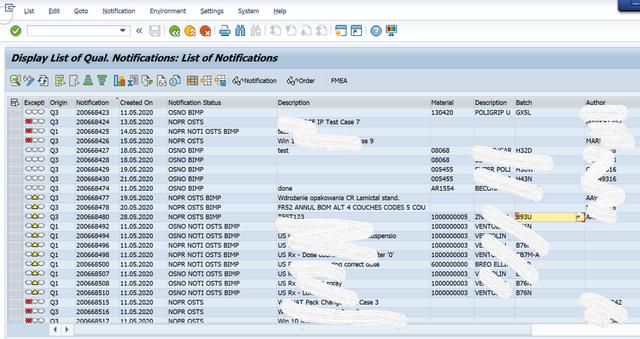 SAP QM QM11怎么显示Quality Notification List