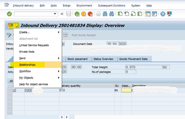 SAP怎么看一个Inbound Delivery单据相关的IDoc