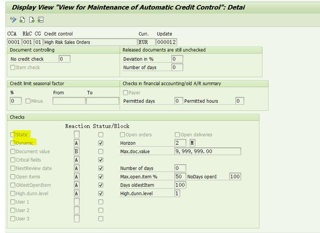 SAP SD自动信用控制怎么实现