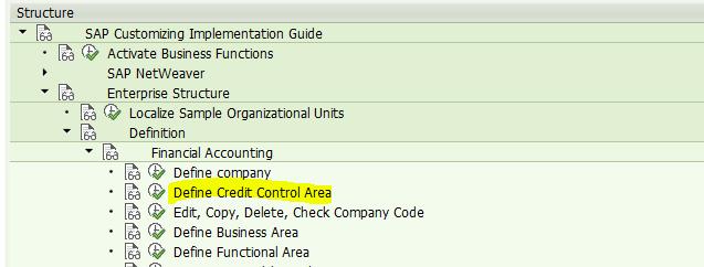 SAP SD的信用控制范圍是什么