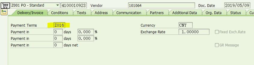 SAP MM 分期付款條件下的付款方式是什么