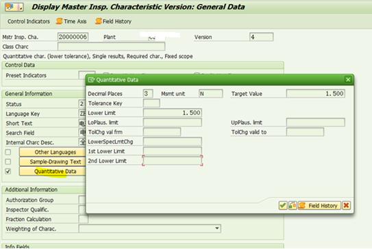 SAP QM 主检验特性主数据关键字段解释