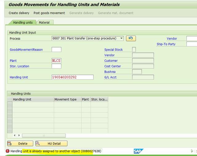 SAP能修改一个已经分配给交货单的HU吗