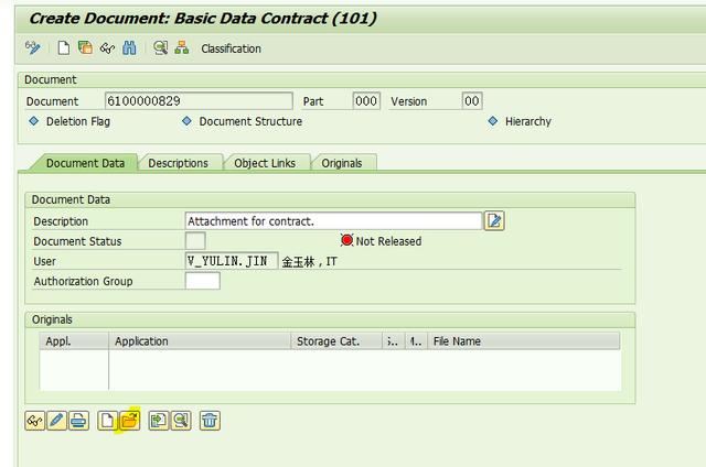 SAP MM怎么给合同的ITEM上传附件及附件查询