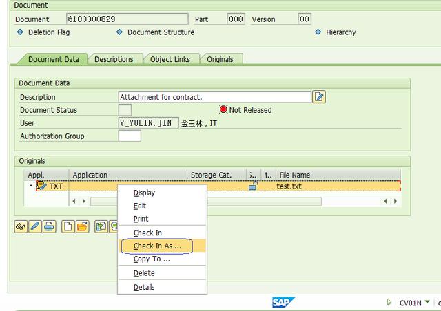 SAP MM怎么给合同的ITEM上传附件及附件查询