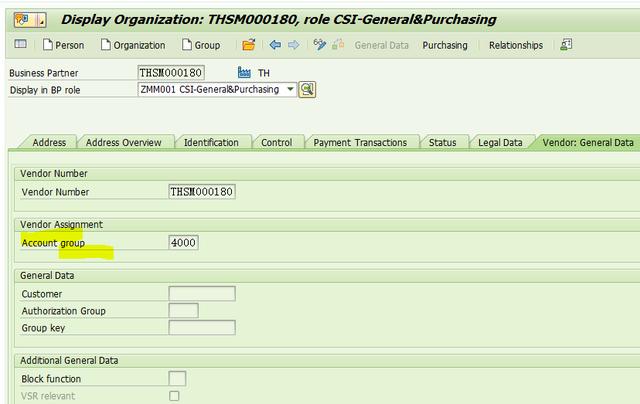 SAP BP顯示供應(yīng)商賬戶組時的問題實例分析