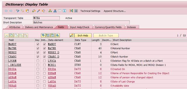 SAP MCH1表和MCHA表更新逻辑的示例分析