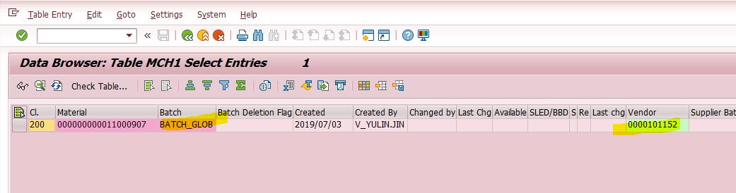 SAP MCH1表和MCHA表更新逻辑的示例分析