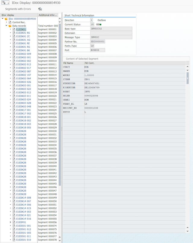 Composition and Structure of an INVOIC IDoc in SAP ERP