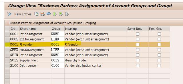 SAP使用BP创建供应商报错You cannot create a vendor with grouping G001该怎么办