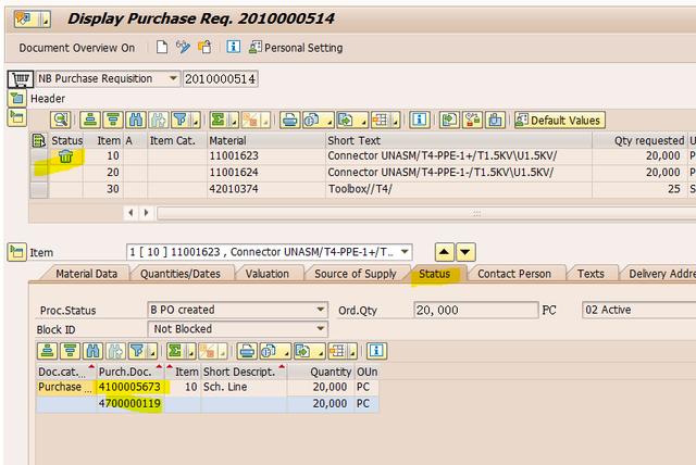 SAP MM已经转成PO的采购申请Item为什么依旧可以被删除