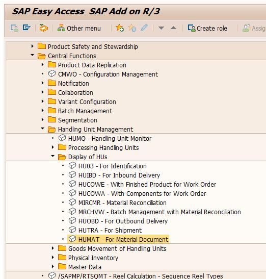 SAP HUM事务代码 HUMAT的示例分析