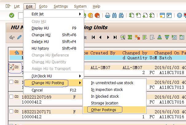 SAP HUM 事务代码HUMO为整托做Scrap