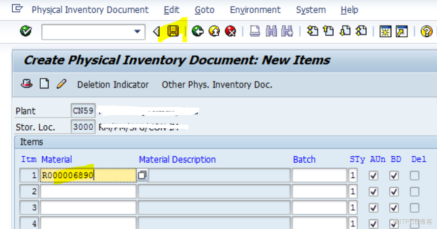 SAP MM MI01事务代码里的批次确定