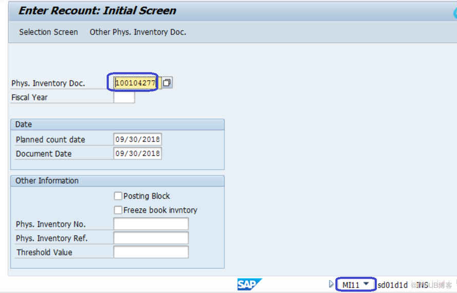 SAP MM盘点流程里怎么处理事务代码MI11 Recount过的盘点凭证