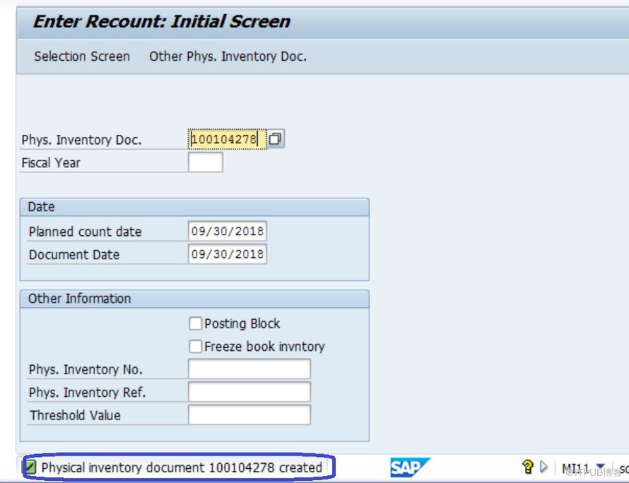 SAP MM盘点流程里怎么处理事务代码MI11 Recount过的盘点凭证