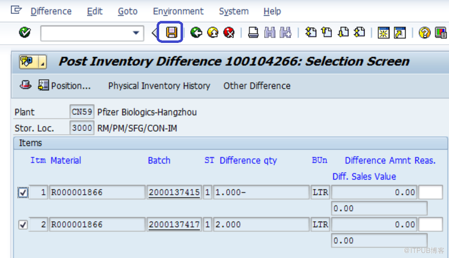 SAP MM 可以不用创建盘点凭证直接录入盘点结果？