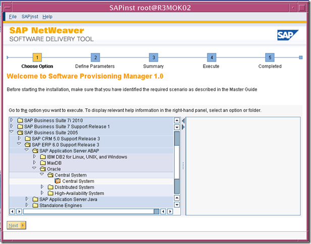 使用SWPM安裝 SAP ERP6.0 on solaris 10