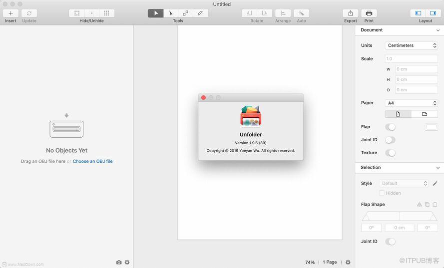 Mac三维折纸设计软件——Unfolder for mac