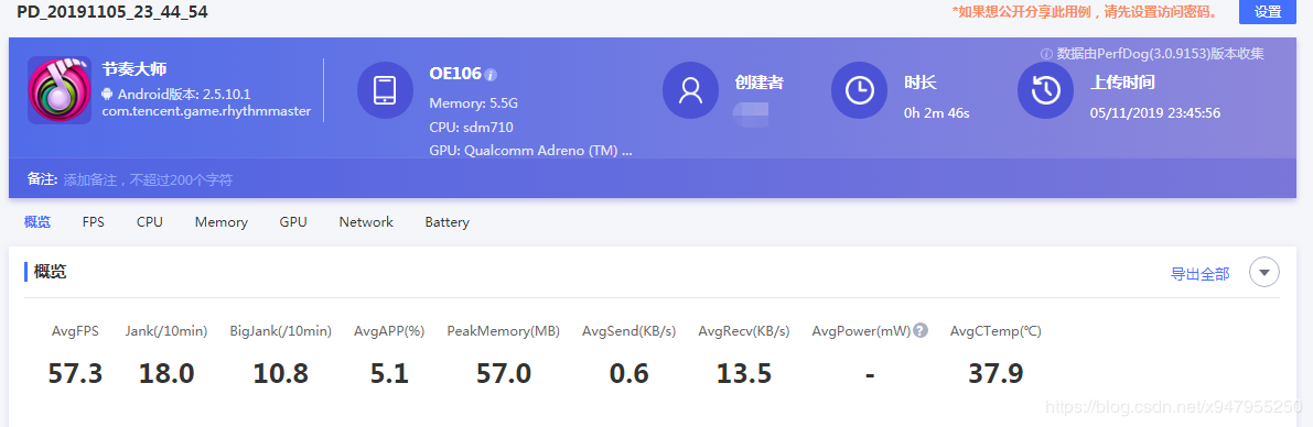 騰訊性能測試工具——PerfDog使用初體驗